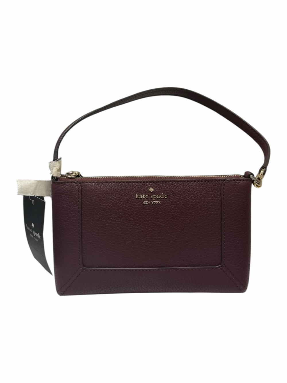 Kate Spade Pebbled Plum Rectangle Leather Wristlet